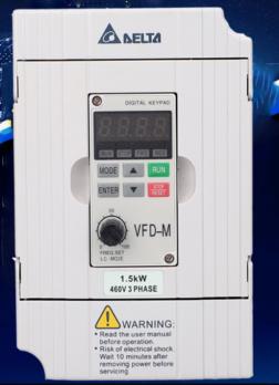 Частотный преобразователь VFD015M21A 1.5KW 220V